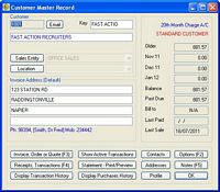 Felix Accounts Customer Master Record
